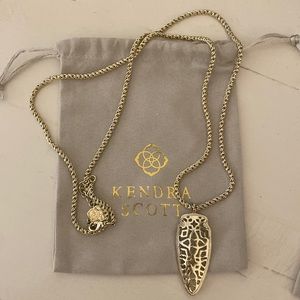 Kendra Scott long gold necklace